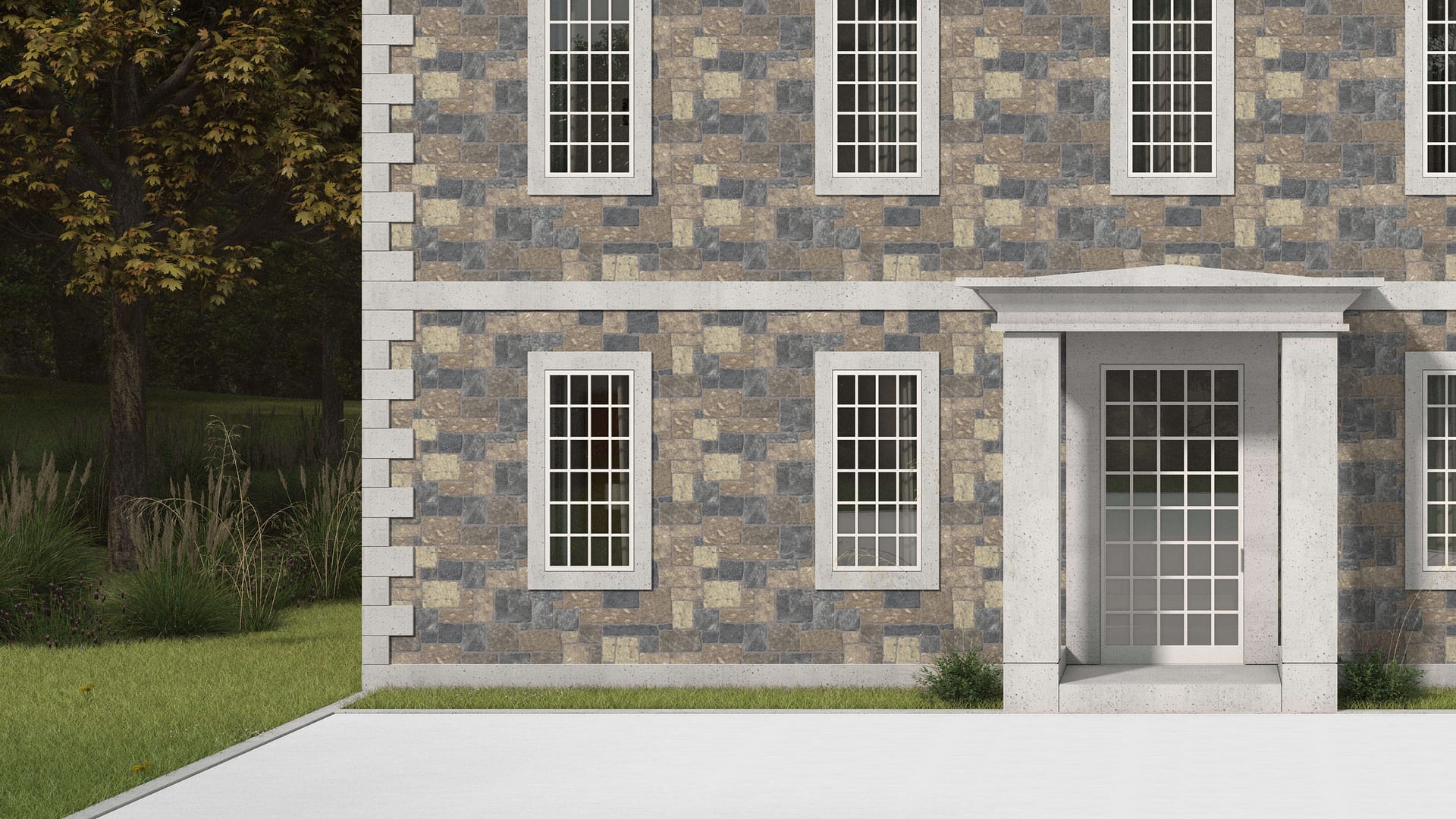 SDT1484 SDM409 P1186 Lake Korynth Fieldstone Blend - Split-face | Pattern DP113 Veneer - Roughly Squares and Rectangles - Split Edge - Random Sizes