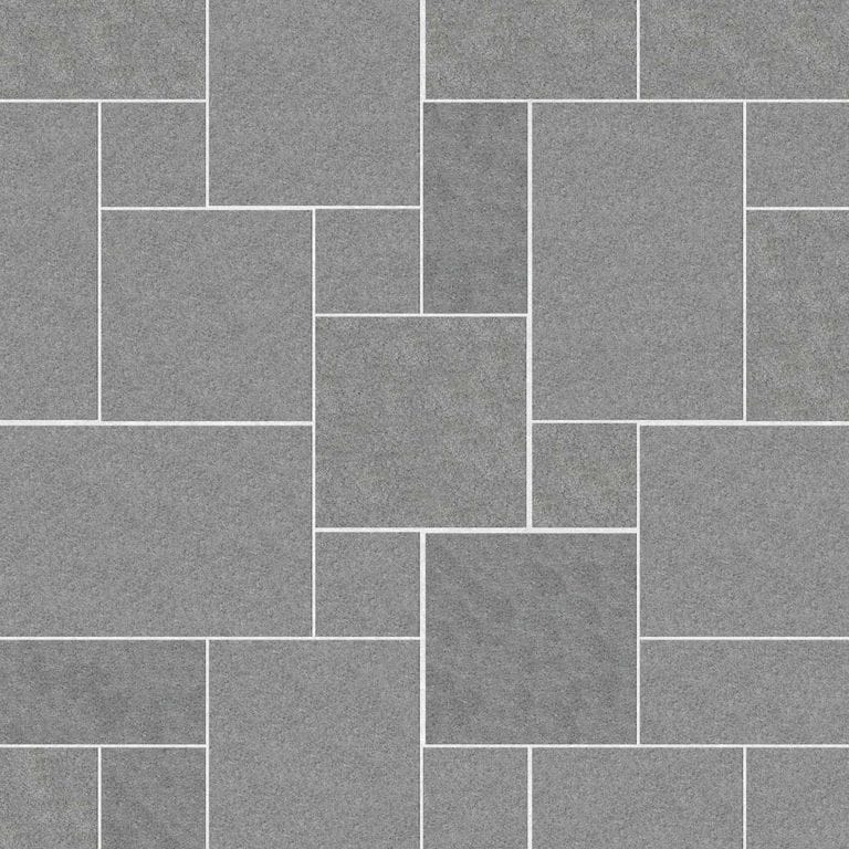  SDT1474 SDM431 M902 Superior Northern Granite - Sand Blasted | Pattern DP086 Paving - Universal - Sawn Edge - Dimensional 12 Pieces 4 Sizes | 12x12”(4) 24x12”(2) 24x24”(4),36x24”(2)