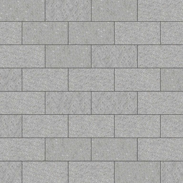 SDT1477 SDM429 M1194 Superior Snow Granite - Flamed | Pattern DP061 Paving - Half Running Bond - Sawn Edge - Dimensional 3 Pieces 1 Size* | 24x12"