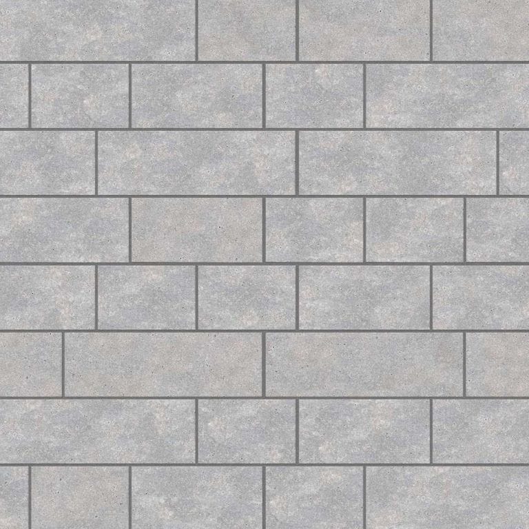  SDT1395 SDM391 M735 Bavarian Dolomite Gray - Sand Blasted &amp; Tumbled | Pattern DP087 Paving - Running Bond - Sawn Edge - Dimensional 22 Pieces 3 Sizes | 18x12"(8) 24x12"(6) 36x12"(8)