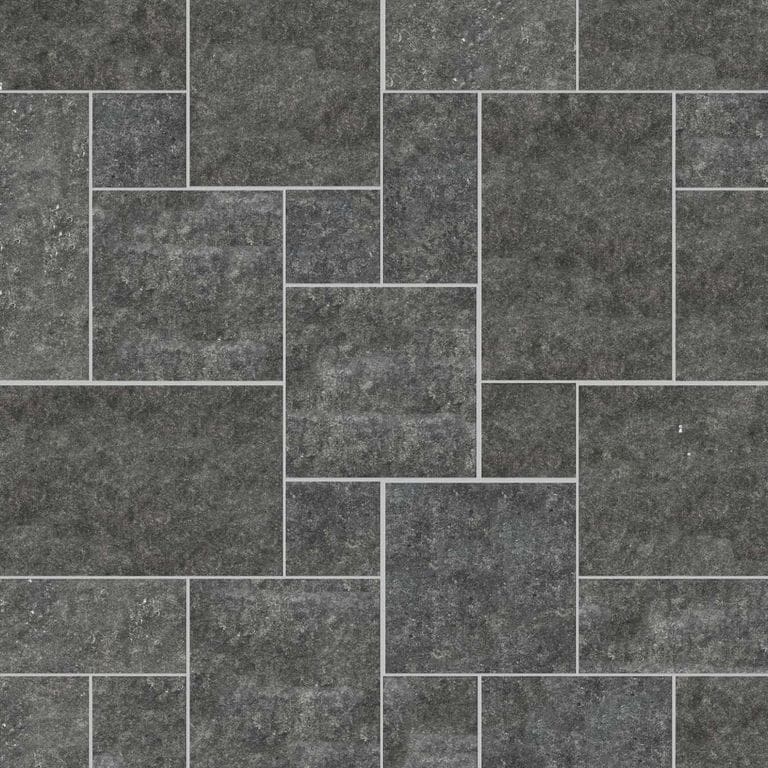  SDT1525 SDM498 M546 Belgian Bluestone - EnoLuce | Pattern DP086 Paving - Universal - Sawn Edge - Dimensional 12 Pieces 4 Sizes | 12x12”(4) 24x12”(2) 24x24”(4) 36x24”(2)