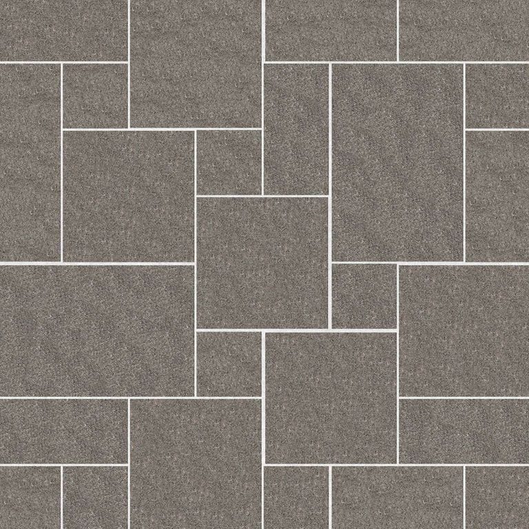  SDT1463 SDM430 M903 Mahogany Granite - Flamed | Pattern DP086 Paving - Universal - Sawn Edge - Dimensional 12 Pieces 4 Sizes | 12x12”(4) 24x12”(2) 24x24”(4),36x24”(2)