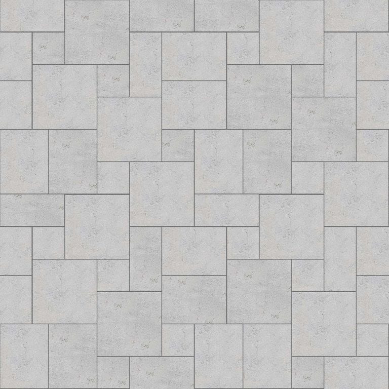  SDT1402 SDM388 M734 Bavarian Gray Limestone - Bush Hammered | Pattern DP094 Paving - Universal - Sawn Edge - Dimensional 14 Pieces 4 Sizes | {24x24”(4) 48x24”(2) 48x36”(4) 48x48”(4)