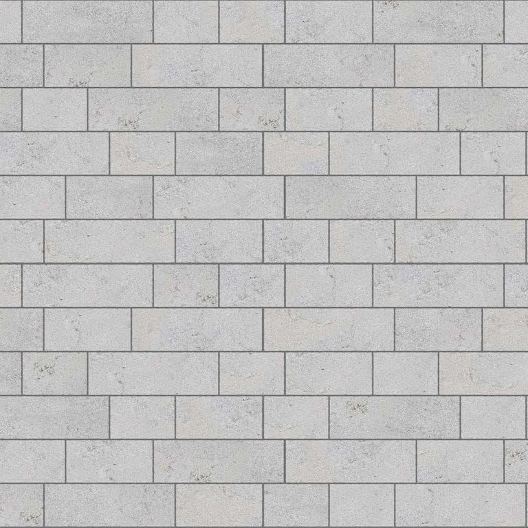  SDT1401 SDM388 M734 Bavarian Gray Limestone - Bush Hammered | Pattern DP087 Paving - Running Bond - Sawn Edge - Dimensional 22 Pieces 3 Sizes | 18x12"(8) 24x12"(6) 36x12"(8)