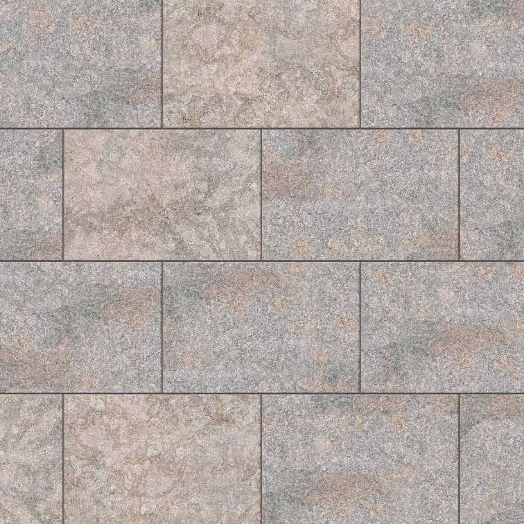  SDT1425 SDM382 P1085 Madison Full Color Limestone - Flamed | Pattern DP061 Paving - Half Running Bond - Sawn Edge - Dimensional 3 Pieces 1 Size* | 36x24"