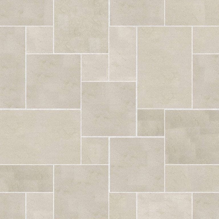  SDT1556 SDM497 M1297 Mediterranean Cream Limestone - Sand Blasted | Pattern DP086 Paving - Universal - Sawn Edge - Dimensional 12 Pieces 4 Sizes | 12x12”(4) 24x12”(2) 24x24”(4),36x24”(2)