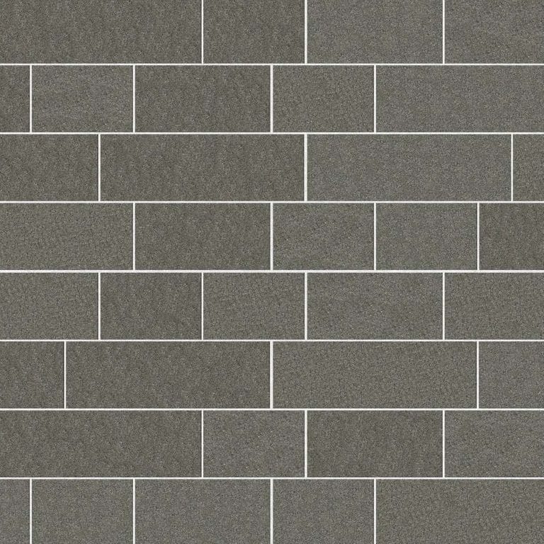  SDT1489 SDM451 M1111 Pensy Black Granite - Flamed | Pattern DP087 Paving - Running Bond - Sawn Edge - Dimensional 22 Pieces 3 Sizes