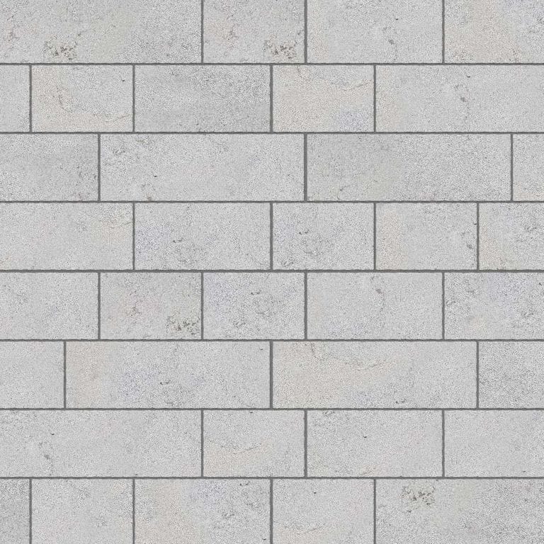  SDT1401 SDM388 M734 Bavarian Gray Limestone - Bush Hammered | Pattern DP087 Paving - Running Bond - Sawn Edge - Dimensional 22 Pieces 3 Sizes | 18x12"(8) 24x12"(6) 36x12"(8)