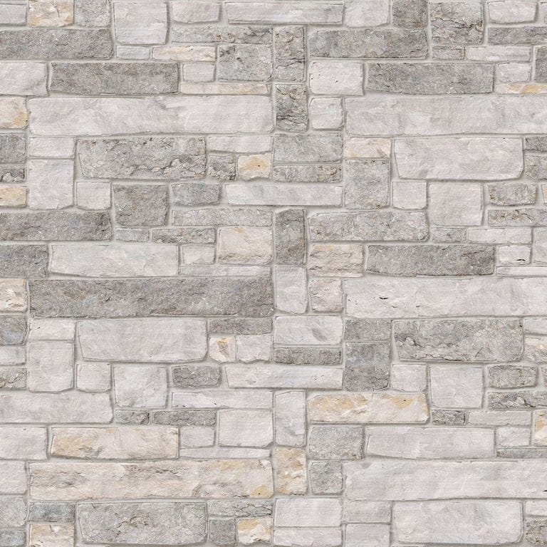  SDT1337 SDM389 M1255 Nordic Sierra Gray Limestone - Split-face Seamface | Pattern DP109 Veneer - Ashlar - Split Edge - Random Sizes 6x2" to 30x9" | Thin