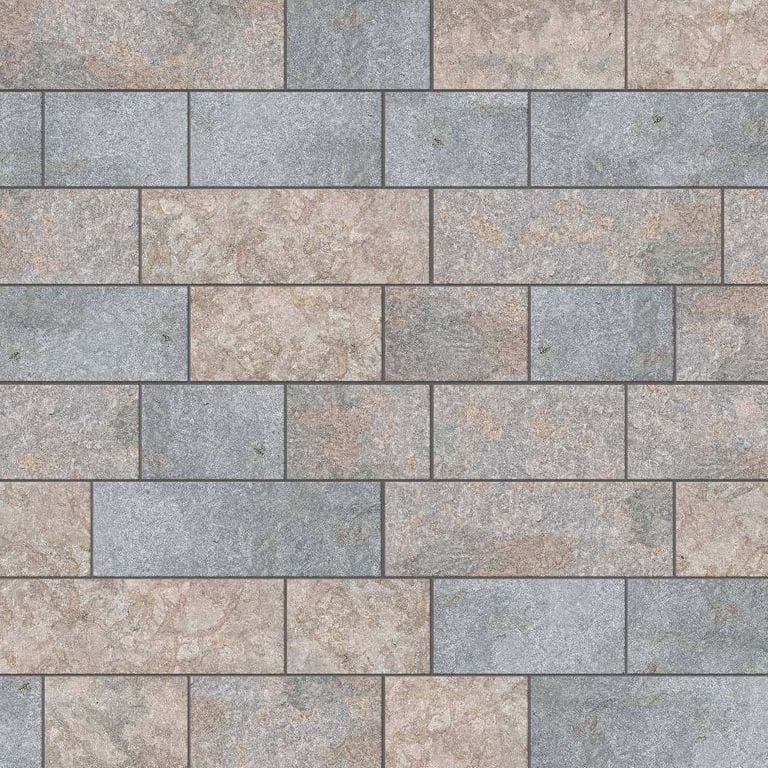  SDT1427 SDM382 P1085 Madison Full Color Limestone - Flamed | Pattern DP087 Paving - Running Bond - Sawn Edge - Dimensional 22 Pieces 3 Sizes | 18x12"(8) 24x12"(6) 36x12"(8)