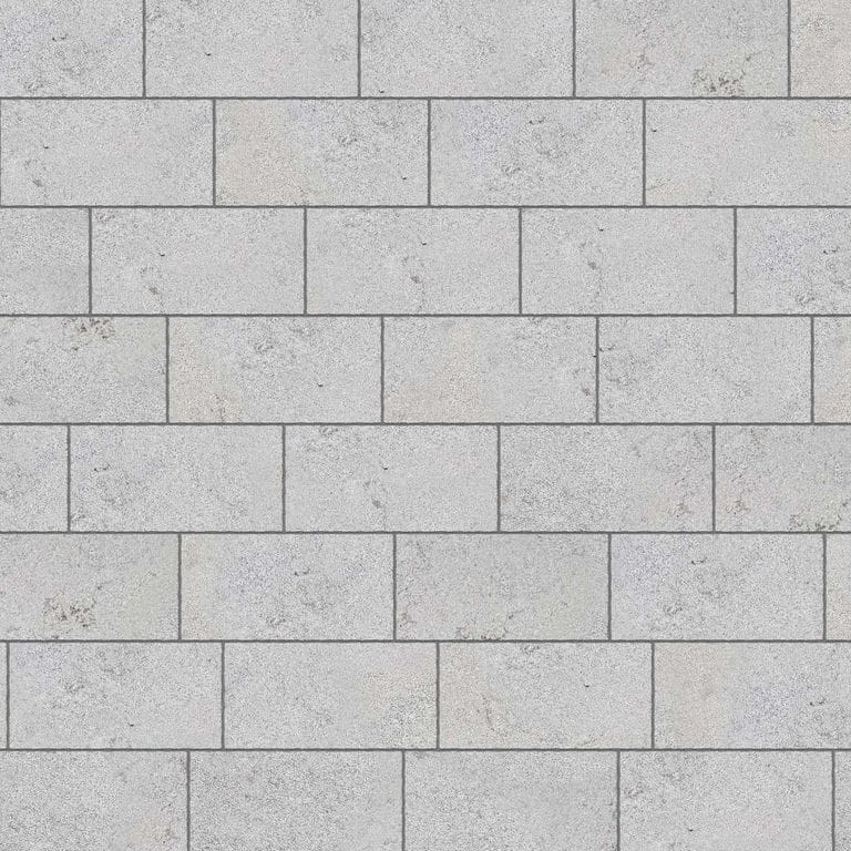  SDT1398 SDM388 M734 Bavarian Gray Limestone - Bush Hammered | Pattern DP063 Paving - Running Bond - Sawn Edge - Dimensional 3 Pieces 1 Size* | 24x12"