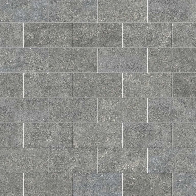SDT1520 SDM485 M546 Belgian Bluestone - Flamed | Pattern DP061 Paving - Half Running Bond - Sawn Edge - Dimensional 3 Pieces 1 Size* | 24x12"
