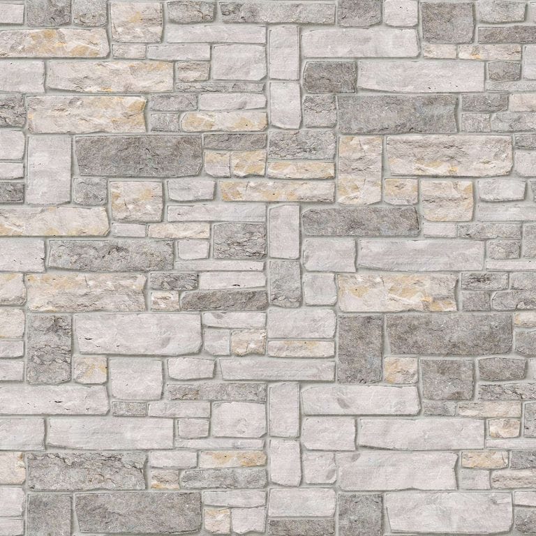 SDT1328 SDM389 M1255 Nordic Sierra Gray Limestone - Split-face Seamface | Pattern DP104 Veneer - Ashlar - Split Edge - Random Sizes 6x2" to 18x9" | Thin