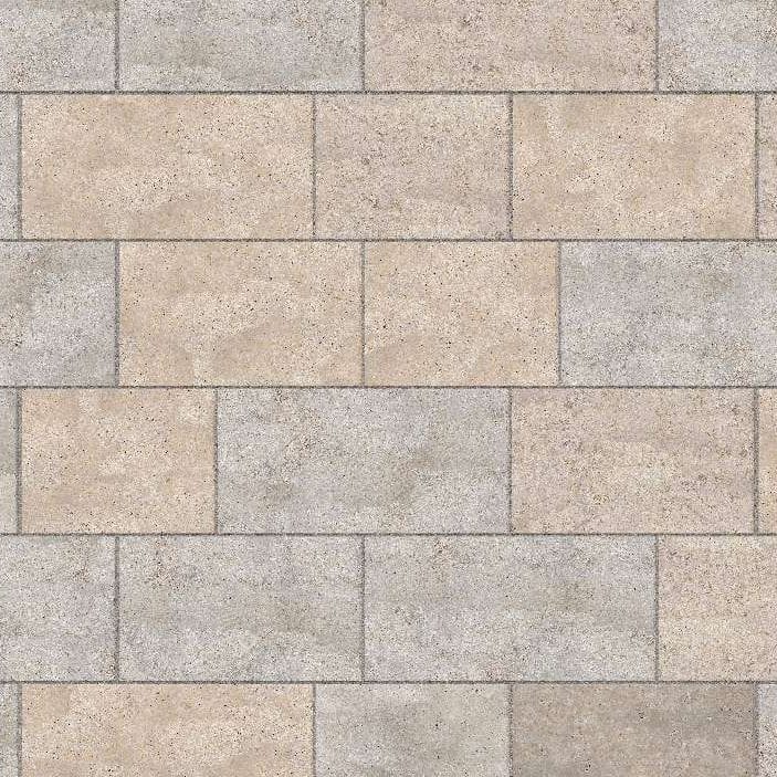  SDT1349 SDM381 P1086 Golden Buff Limestone - Sand Blasted | Pattern DP089 Paving - Running Bond - Sawn Edge - Dimensional 12 Pieces 3 Sizes | 24x18"(4), 30x18"(4), 36x18"(4)