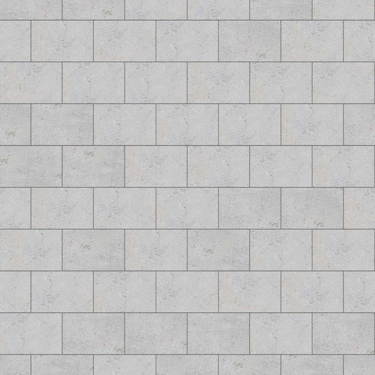 SDT1399 SDM388 M734 Bavarian Gray Limestone - Bush Hammered | Pattern DP061 Paving - Half Running Bond - Sawn Edge - Dimensional 3 Pieces 1 Size* | 36x24"