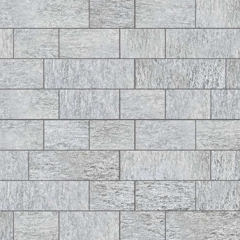  SDT1406 SDM395 P801 Pietra Italia Gray Gneiss - Sand Blasted | Pattern DP087 Paving - Running Bond - Sawn Edge - Dimensional 22 Pieces 3 Sizes | 18x12"(8) 24x12"(6) 36x12"(8)