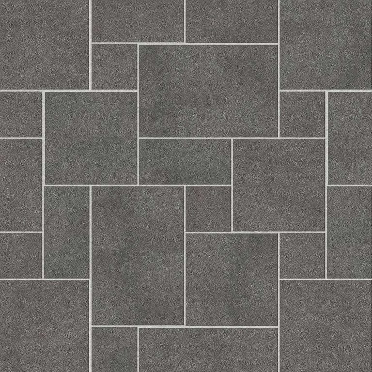  SDT1420 SDM421 M874 Sugus Black Sandstone - Flamed | Pattern DP086 Paving - Universal - Sawn Edge - Dimensional 12 Pieces 4 Sizes | 12x12”(4) 24x12”(2) 24x24”(4),36x24”(2)