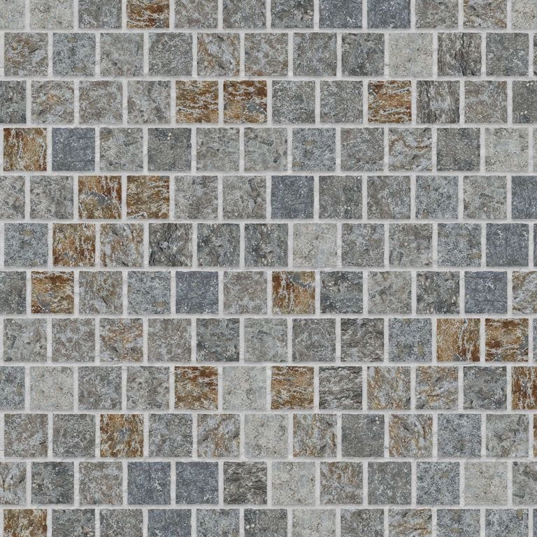Reclaimed Belgian Bluestone Cobbles - Weathered &amp; Worn Surface - Thin Veneer - Standard Square - DP077 SDM114 SDT258