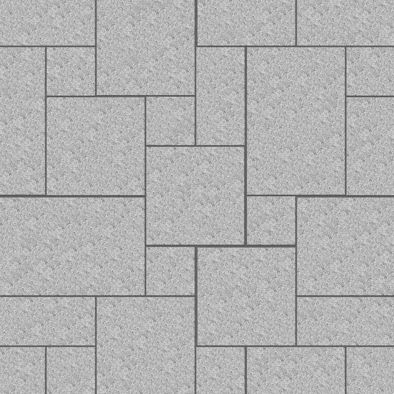  SDT1430 SDM426 M853 Gray Salis Granite - Sand Blasted | Pattern DP086 Paving - Universal - Sawn Edge - Dimensional 12 Pieces 4 Sizes | 12x12”(4) 24x12”(2) 24x24”(4),36x24”(2)