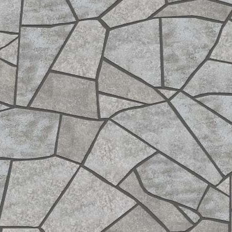 SDT1546 SDM483 M918 Madison Limestone - Flamed | Pattern DP129 Paving - Mosaic Angular &amp; Curved - Split Edge - Ransom Sizes
