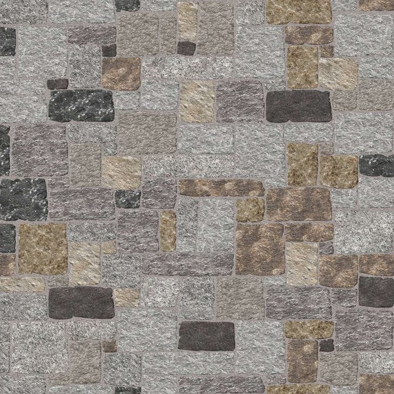 SDT1482 SDM401 P1190 Quincy Granite - Split-face | Pattern DP113 Veneer - Roughly Squares and Rectangles - Split Edge - Random Sizes