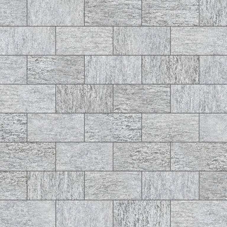 SDT1403 SDM395 M1023 Pietra Italia Gray Gneiss - Sand Blasted | Pattern DP061 Paving - Half Running Bond - Sawn Edge - Dimensional 3 Pieces 1 Size* | 24x12"