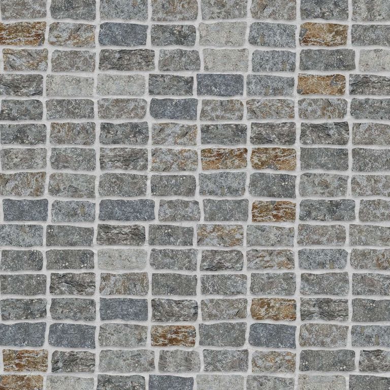 Reclaimed Belgian Bluestone Cobbles - Weathered &amp; Worn Surface - Thin Veneer - Medium Rec - DP049 SDM114 SDT240