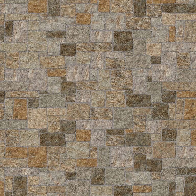 SDT1577 SDM468 P1224 New England Tan Granite - Bedface | Pattern DP113 Veneer - Roughly Squares and Rectangles - Split Edge - Random Sizes