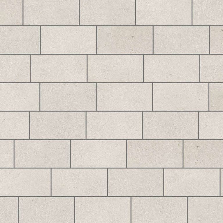  SDT1361 SDM386 M733 Bavarian Beige Limestone - Sand Blasted &amp; Tumbled | Pattern DP063 Paving - Running Bond - Sawn Edge - Dimensional 3 Pieces 1 Size* | 24x12"