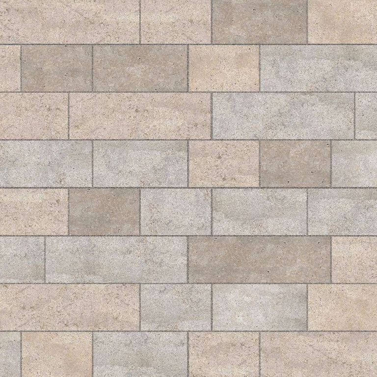  SDT1343 SDM381 M1214 Golden Buff Limestone - Sand Blasted | Pattern DP087 Paving - Running Bond - Sawn Edge - Dimensional 22 Pieces 3 Sizes | 18x12"(8) 24x12"(6) 36x12"(8)