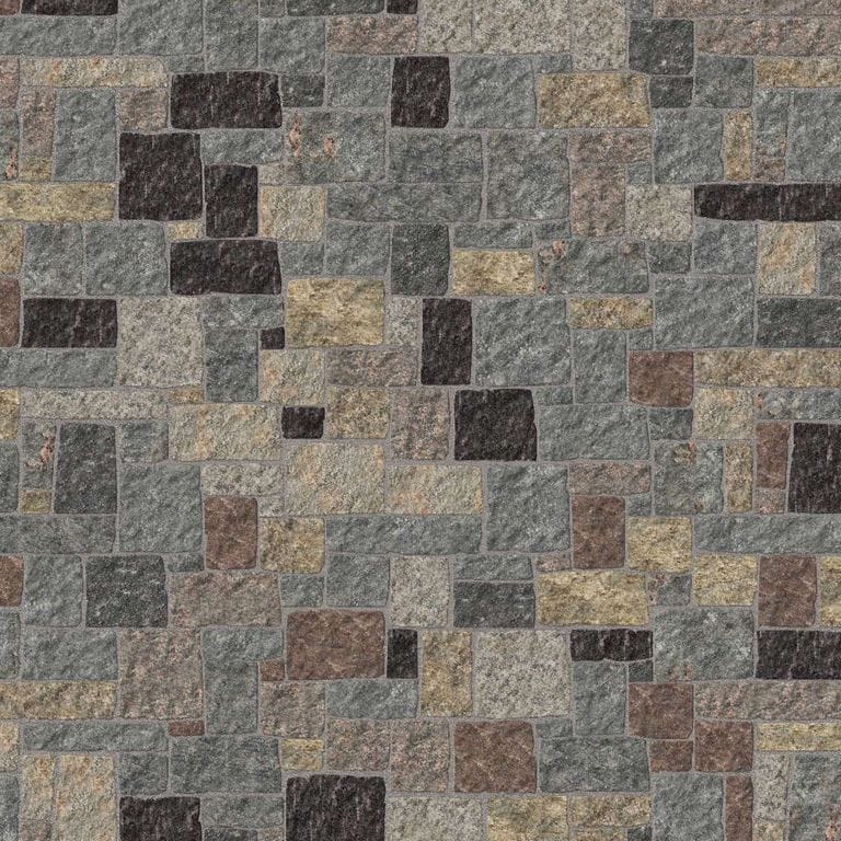 SDT1580 SDM479 P1221 Vineyard Granite - Bedface | Pattern DP113 Veneer - Roughly Squares and Rectangles - Split Edge - Random Sizes