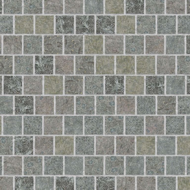 Reclaimed European Cobbles - Weathered &amp; Worn Surface - Thin Veneer - Medium Square - DP077 SDM120 SDT242