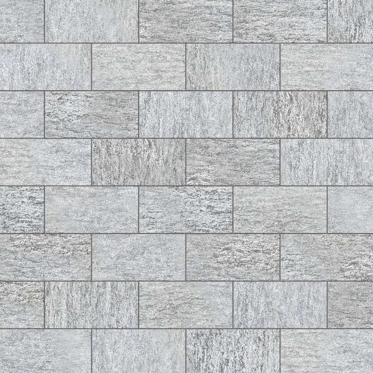 SDT1403 SDM395 P801 Pietra Italia Gray Gneiss - Sand Blasted | Pattern DP061 Paving - Half Running Bond - Sawn Edge - Dimensional 3 Pieces 1 Size* | 24x12"