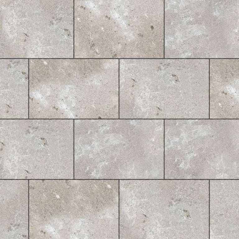 SDT1364 SDM387 M735 Bavarian Dolomite Gray Limestone - Bush Hammered | Pattern DP061 Paving - Half Running Bond - Sawn Edge - Dimensional 3 Pieces 1 Size* | 36x24"