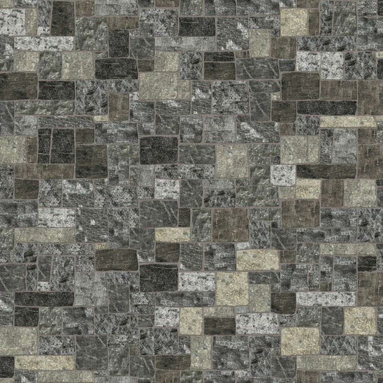 SDT1493 SDM471 P1210 Greenwich Gray Granite - Bedface | Pattern DP113 Veneer - Roughly Squares and Rectangles - Split Edge - Random Sizes