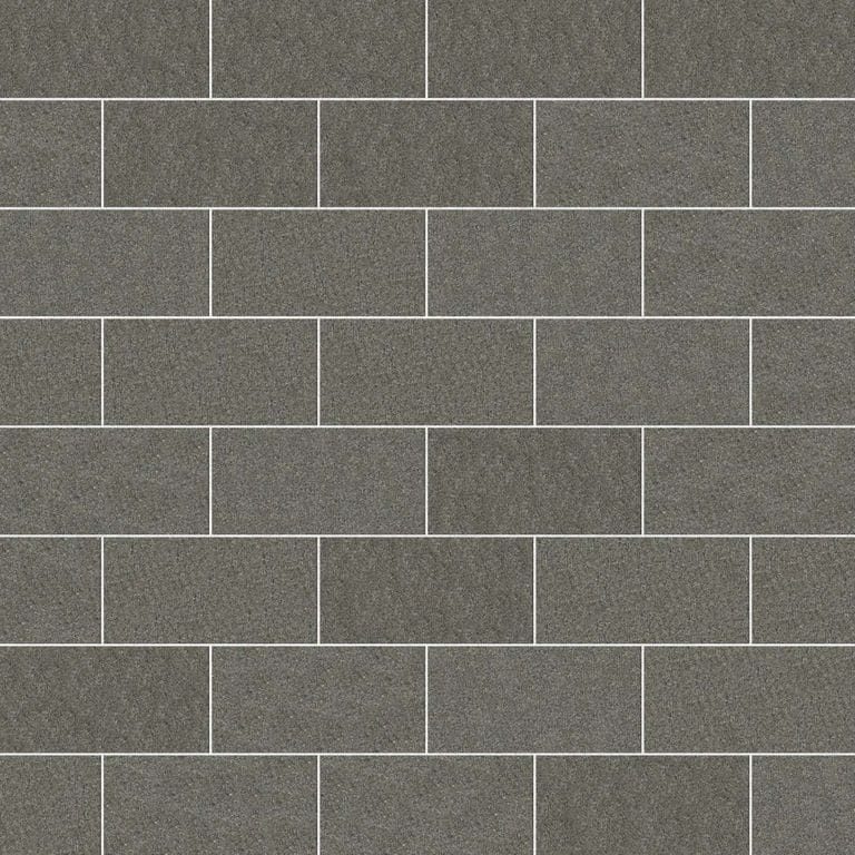 SDT1485 SDM451 M1111 Pensy Black Granite - Flamed | Pattern DP061 Paving - Half Running Bond - Sawn Edge - Dimensional 3 Pieces 1 Size* | 24x12"