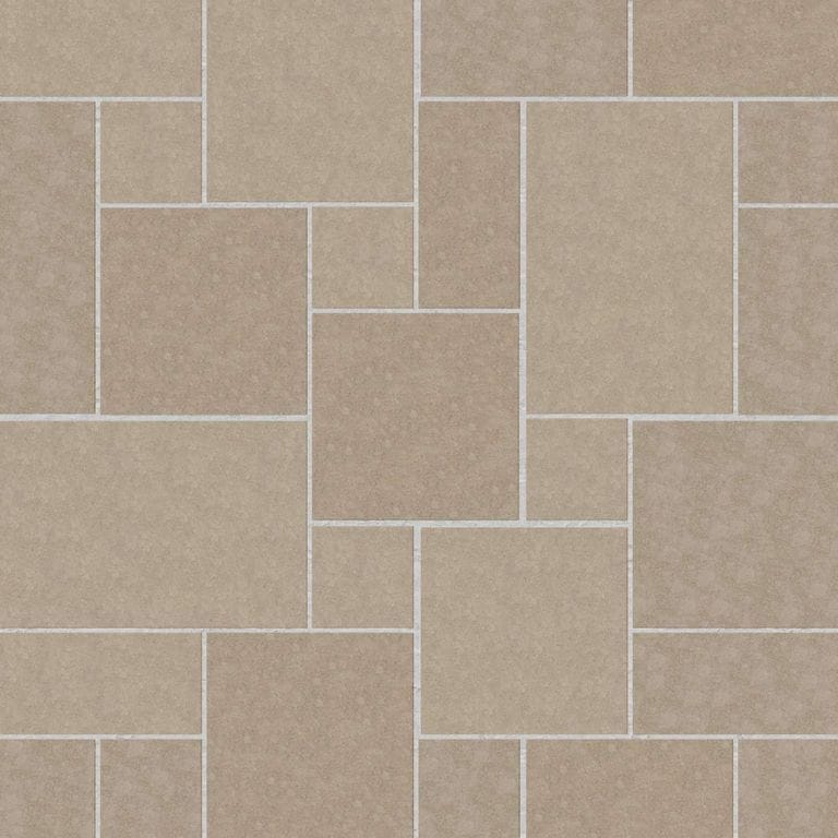 SDT1468 SDM432 M1012 Veneto Beige Limestone - Sand Blasted &amp; Brushed | Pattern DP086 Paving - Universal - Sawn Edge - Dimensional 12 Pieces 4 Sizes | 12x12”(4) 24x12”(2) 24x24”(4) 36x24”(2)