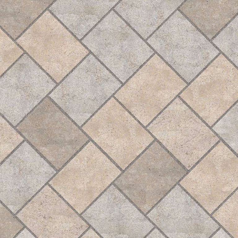  SDT1350 SDM381 P1086 Golden Buff Limestone - Sand Blasted | Pattern DP017 Paving - Unique Herringbone - Sawn Edge - Dimensional 2 Pieces 1 Size | 24x18"(2)
