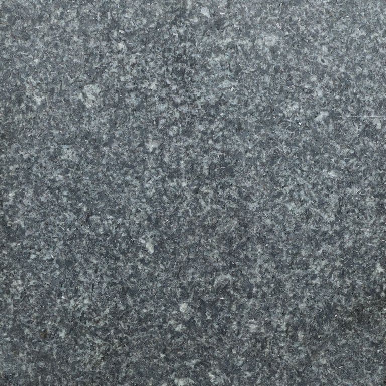 Color/Finish variation image for Pensy Black Granite. The surface finish shown is honed. The dominant color shown is gray. The color mix creates a cool feeling.