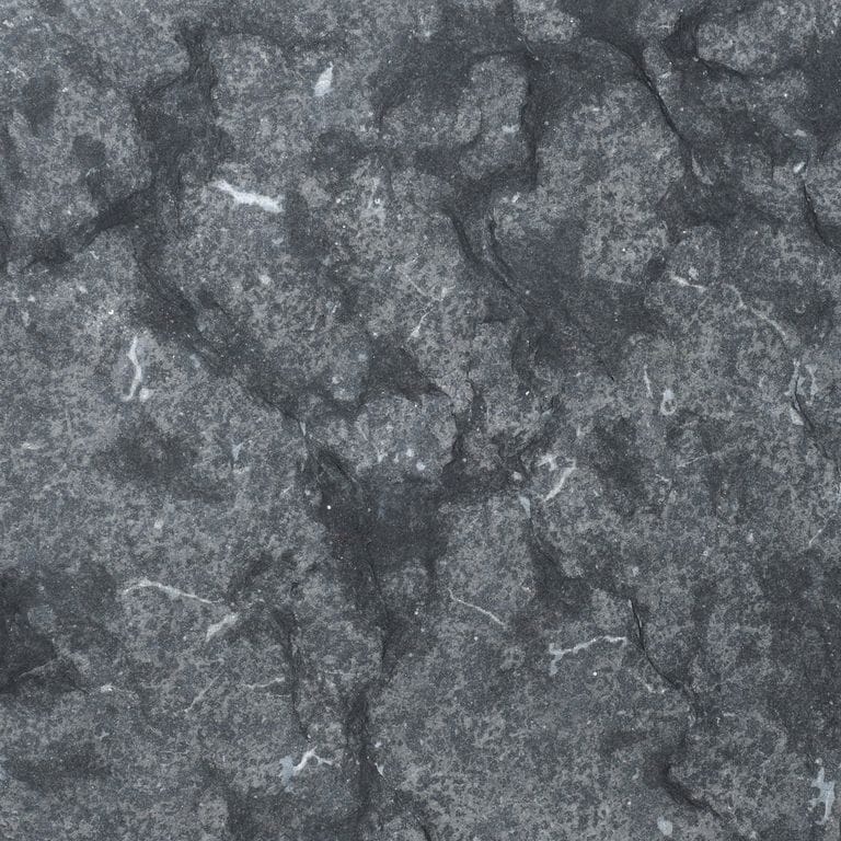 Best close-up image for Jade Black Limestone. The surface finish shown is . Dominant colors shown are black and gray. The color mix creates a cool feeling.