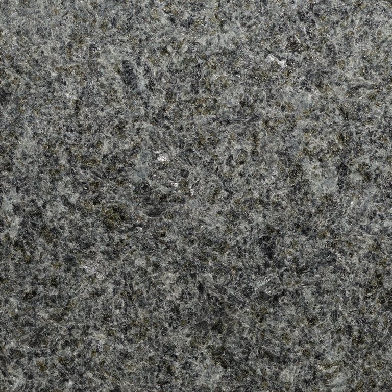 Color/Finish variation image for Terra Black Granite. The surface finish shown is . Dominant colors shown are black and gray. The color mix creates a cool feeling.