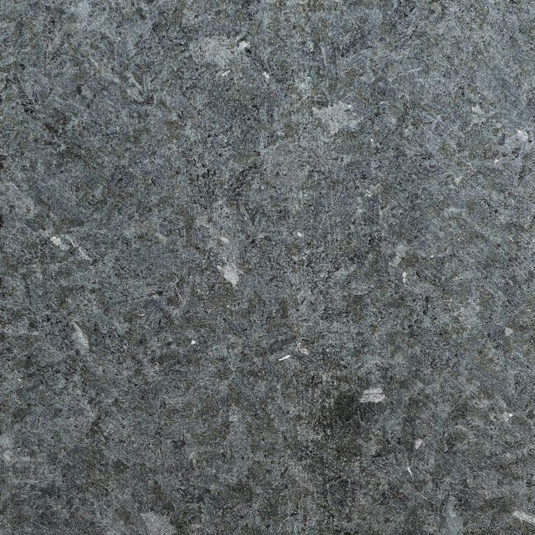 Color/Finish variation image for Terra Black Granite. The surface finish shown is sawn. Dominant colors shown are black and gray. The color mix creates a cool feeling.