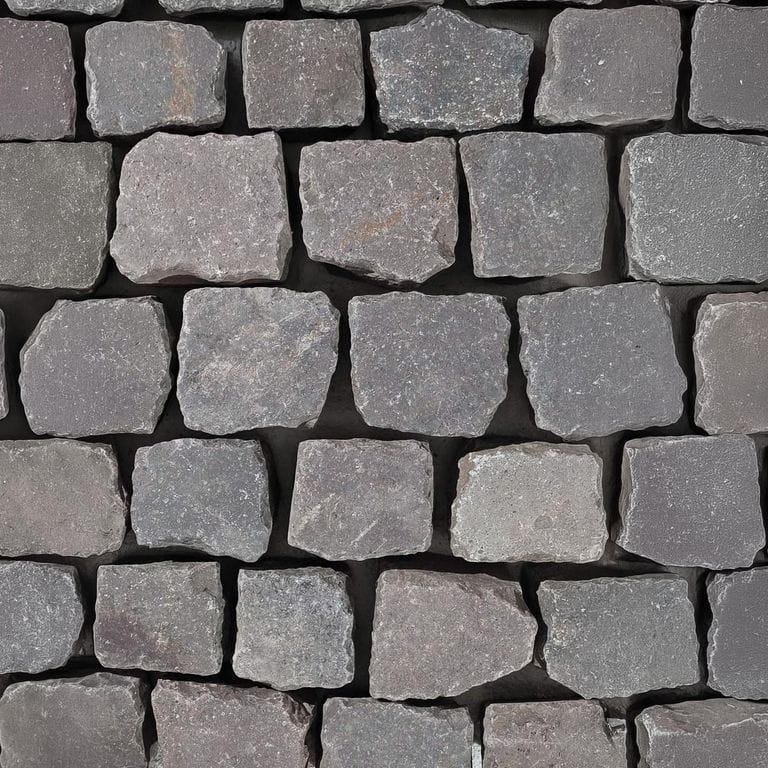 Best close-up image for Reclaimed European Cobblestones - Berlin Mix. The surface finish shown is . The dominant color shown is gray. The color mix creates a cool feeling.