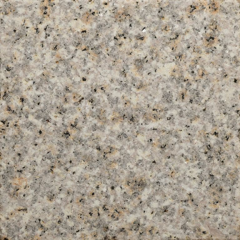 Color/Finish variation image for Amber Granite. The surface finish shown is . Dominant colors shown are yellow and tan. The color mix creates a warm feeling.
