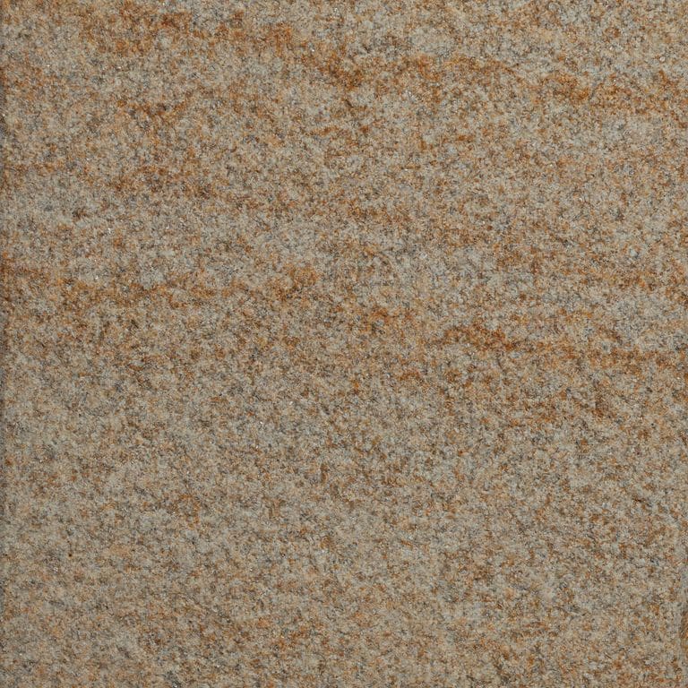 Color/Finish variation image for Beige Vein Cut Granite. The surface finish shown is sand blasted. Dominant colors shown are brown and orange/rust. The color mix creates a warm feeling.