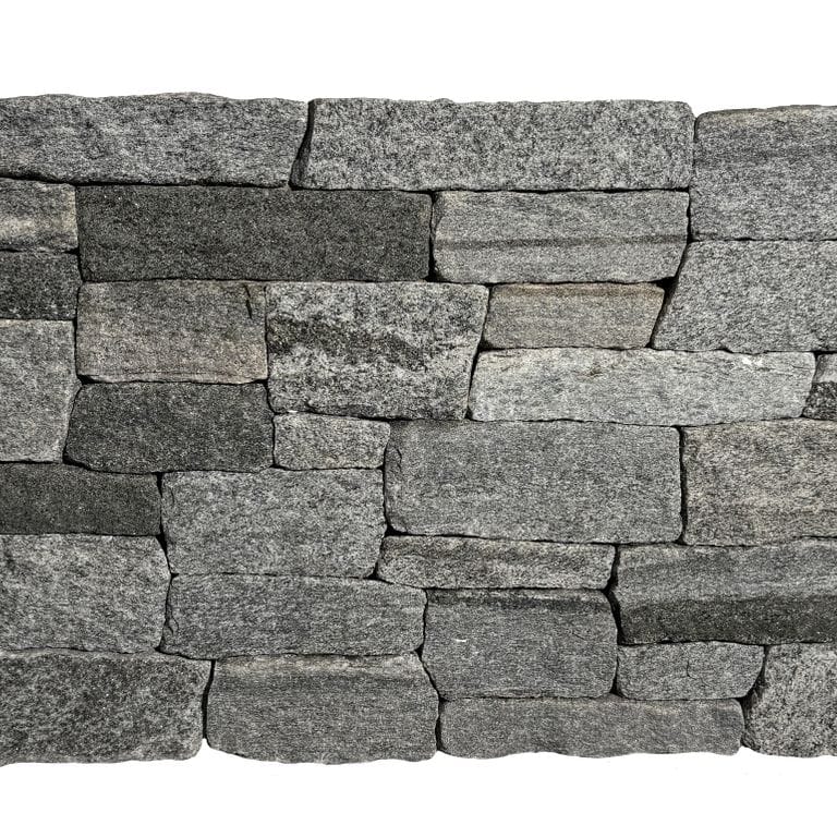 Application image for Oyster Bay Granite. The surface finish shown is split-face. The dominant color shown is gray.