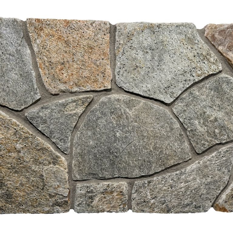 Application image for Newport Mist Granite. The surface finish shown is . Dominant colors shown are gray and tan. The color mix creates a warm feeling.