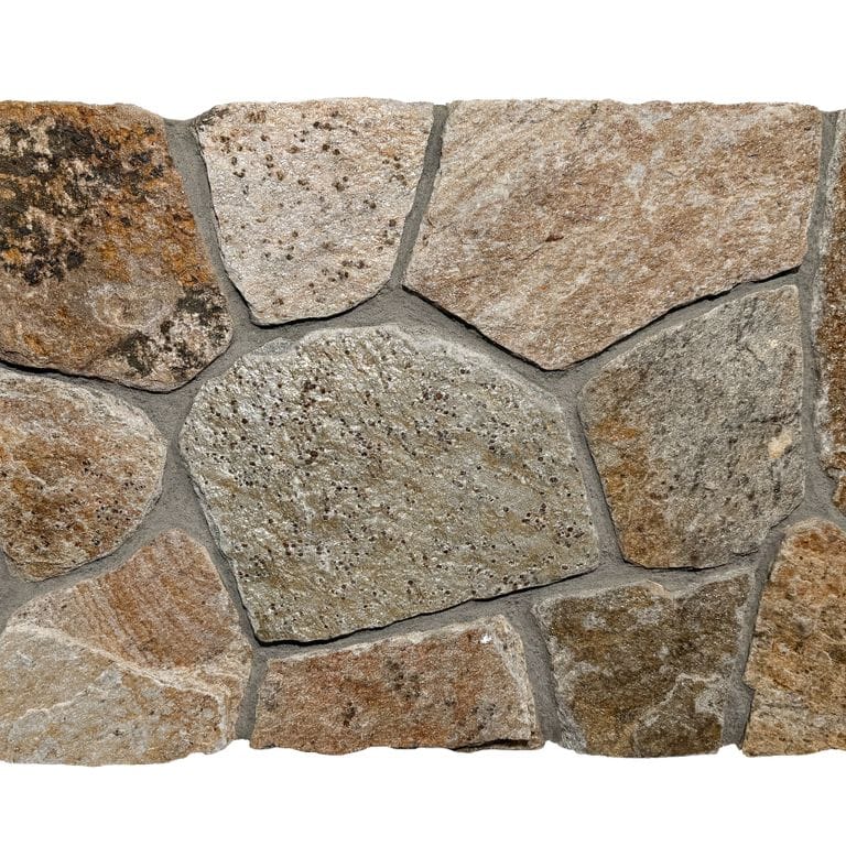 Application image for New England Tan Granite. The surface finish shown is . Dominant colors shown are brown, gray and tan. The color mix creates a warm feeling.