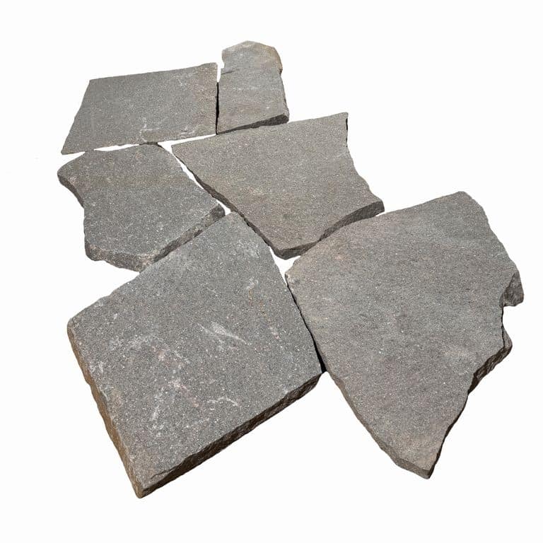 Application image for Imperial Gray Porphyry. The surface finish shown is flamed. The dominant color shown is gray.