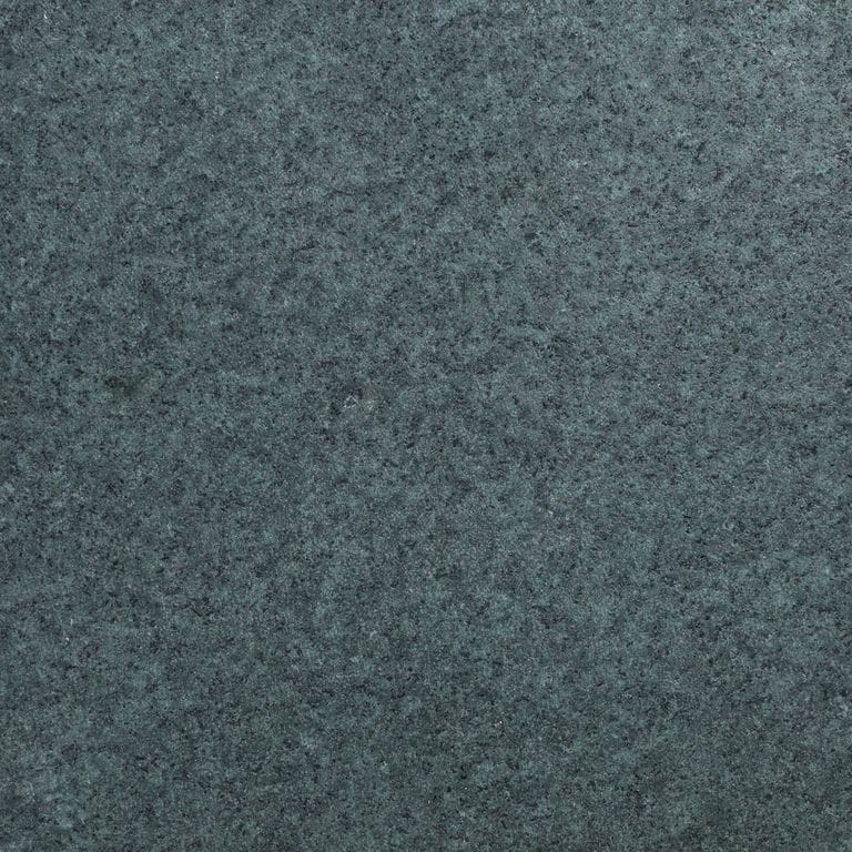 Color/Finish variation image for Adriatic Basalt. The surface finish shown is brushed. Dominant colors shown are blue, green and gray. The color mix creates a cool feeling.